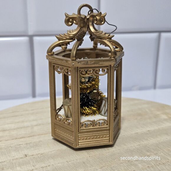 Kurt S Adler Santa's World Christmas  Ornament Lantern W Tree  VTG 2000 - Picture 2 of 9